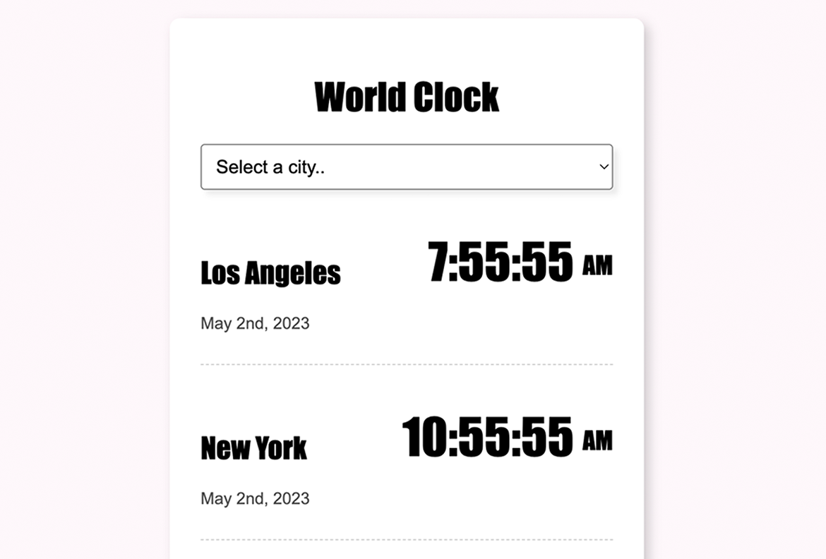 world clock